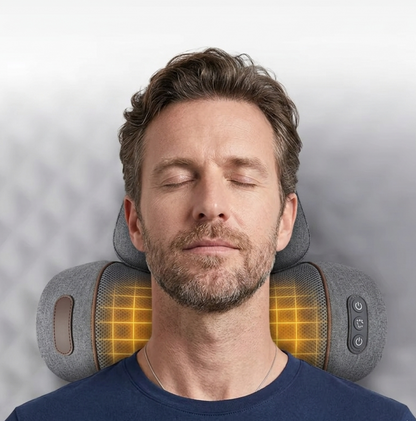 Ergonomic Pillow with Massage and Heat